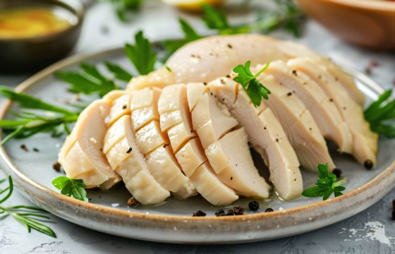 しっとり鶏むね肉のオリーブオイル掛け